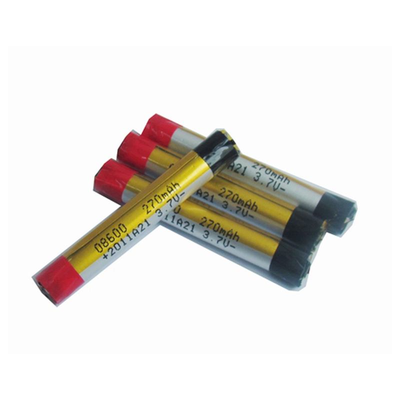 嘉年华电子烟用电池制造商08600 270mAh 3.7V微型锂聚合物电池